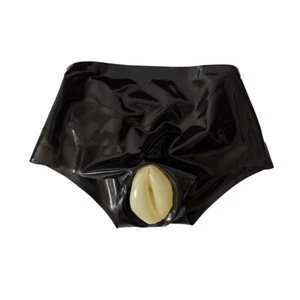 Latex Gummi Shorts Vagina Sheath with Anus Sheath Women Panties Cosplay - Picture 1 of 6