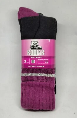 Kodiak Women's Boot Socks 2 Pairs Size 4-10 Over The Calf Brand New In Sleeve - Image 1 of 4
