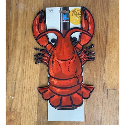 BOSTON WAREHOUSE Cubierta de Botella de Vino Forma de Langosta Roja Nuevo en Paquete Regalo Novedad Verano Foto 1 de 2