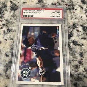 1994 FLEER UPDATE #U86 ALEX RODRIGUEZ ROOKIE CARD RC, MARINERS, PSA 8 Nm-mt - Picture 1 of 2