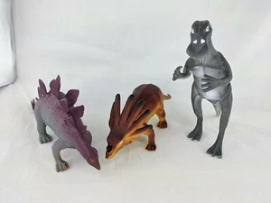 Imperial Dinosaur Lot Stegosaurus Trachodon 1989 - Picture 1 of 11