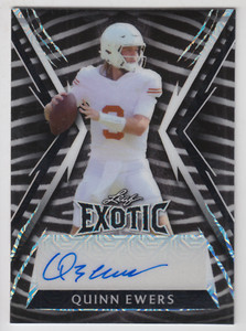 2023 LEAF EXOTIC QUINN EWERS /8 AUTO MOJO ZEBRA AUTOGRAPH #BA-QE1 TEXAS