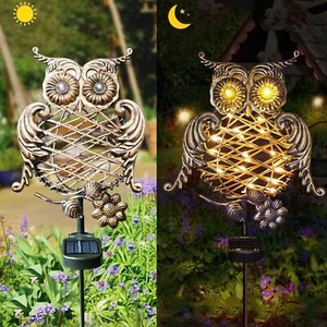Homeleo Rustic Solar Owl Lights, Outdoor Garden Decorative Owl Stake with Glowin - Picture 1 of 6