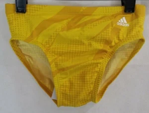 Adidas Infinitex Plus Mens 26 Competition Brief yellow new NWT - Picture 1 of 9