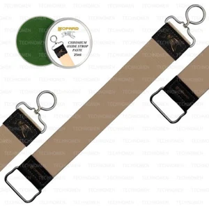 SHAVING RAZOR KNIFE BLADE SHARPENING HONING LEATHER STROP CHROMIUM OXIDE PASTE - Picture 1 of 4
