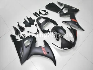 Matte Flat Black ABS Injection Bodywork Fairing Kit Fit for 2005 YZF R6 - Picture 1 of 7