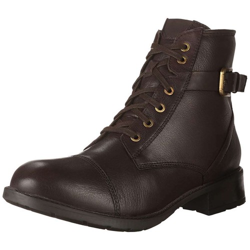 Stivali invernali stringati Clarks Donna Swansea Ledge Pelle Anke Lato Alto Cerniera