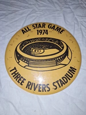 1974 MLB All Star Game Pittsburgh Pirates Pin/Button Large Rare  - Image 1 of 2