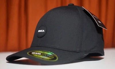 Новый RVCA сезонов изогнутые поля средний FIT Flexfit шляпа черный RHTRVC-103 - Изображение 1 из 4