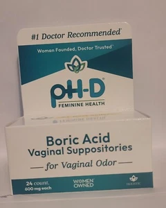 24ct pH-D Feminine Health Vaginal Suppositories Exp 09/2026 - Picture 1 of 2