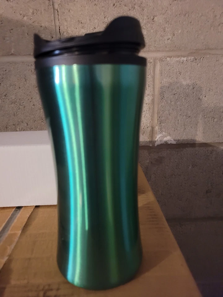 (2) Botella UMBLER AISLADA CALIENTE/FRÍO 16 OZ TORNILLO EN CAFÉ VERDE VIAJE Foto 1 de 1