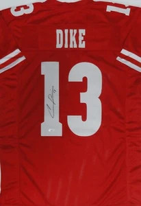 Tejidos DIQUE QUIMERA Réplica Personalizada Firmada Wisconsin Camiseta Roja AUTOMÁTICA - JSA - Imagen 1 de 3