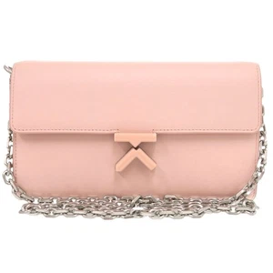 AUTHENTIC KENZO FA62PM318L24 Chain wallet Shoulder Bag pink Leather - Picture 1 of 9