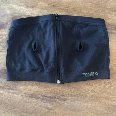 Medela Bra Sz Large Black Womens Easy Expression Hands Free Pumping Bustier - Image 1 of 3