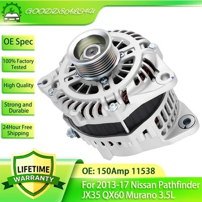 OEM Alternator For 2013-2017 Nissan Pathfinder JX35 QX60 Murano 3.5L 150A 11538 Foto 1 de 4