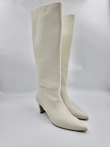Nuevas Botas Altas Poppy Barley Toujours Cuero Blanco Talla 11 - Imagen 1 de 5