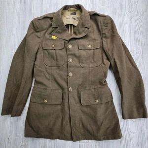 WWII US Army Wool Uniform Jacket Size 39R 1942 Dated With Ruptured Duck Patch - Picture 1 of 9