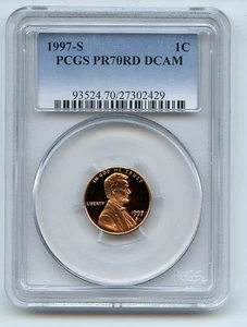 1997 S 1C Lincoln Cent Proof PCGS PR70DCAM - Picture 1 of 1