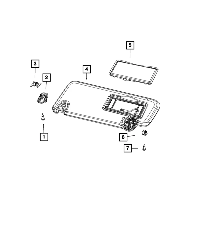 Genuine Mopar Visor Left 7SY69TX7AA