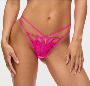 Ann Summers Desiring Decadence String/ Thong Bright Pink Sizes 8 to 18 - Picture 1 of 8