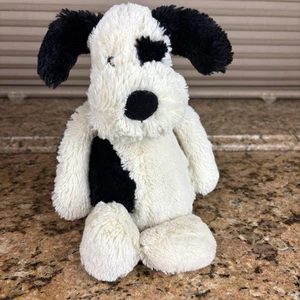 Jellycat 12" Plush Bashful Puppy Dog Cream w/ Black Spots Soft Plush Stuffed Toy - Picture 1 of 10