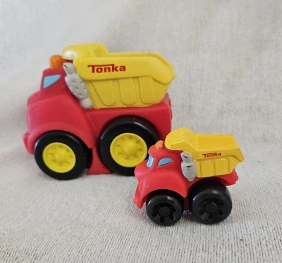 Hasbro Tonka Chuck & Friends Talking Rumbling Truck and Smaller Push Truck 2008 - Image 1 of 4