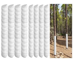8 Pcs Plastic Spiral Tree Trunk Protector Tree Bark Wrap Guard Protect From Deer - Picture 1 of 6