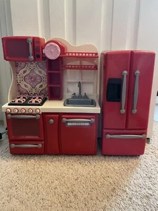 red kitchen set for 18 inch doll such as American girl,my generation ect... - Picture 1 of 5