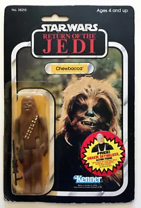 CHEWBACCA Star Wars Kenner Vintage Carded Moc Rotj 77 Back - Imagen 1 de 4