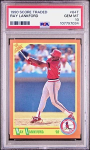 RAY LANKFORD Cardinals 1990 Score Traded #84T Rookie RC PSA 10 gemme ottime condizioni Pop 33 - Foto 1 di 2
