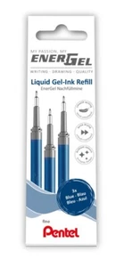 Pentel EnerGel-Minen 3 Stück BLAU 0,5mm LRN5-3C für alle Pentel Gel-Tintenroller - Bild 1 von 1