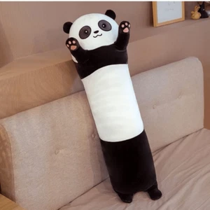 Panda Plüschkissen weiches langes Stofftier 27,55 Zoll Spielzeug schwarz weiß - Bild 1 von 5