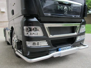 New Custom Front Bumper Guard Tamiya 1/14 RC Semi Man TGX 26.540 4x2 XLX Tractor - Picture 1 of 5