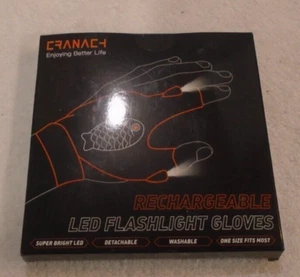 Luz LED Linterna Guantes Herramientas Recargables Noche Correr Montar Caza - Imagen 1 de 2
