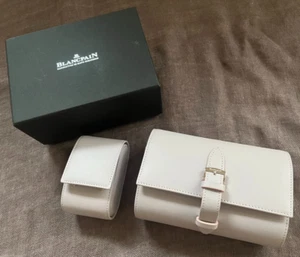 Blancpain Watch Travel Case / Pouch Gray Leather with Box Ring / earring - Picture 1 of 24