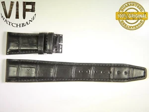 NUOVO A51309 OEM cinturino originale IWC 22mm coccodrillo IWA51309 NERO (lo stesso IWA20062) - Foto 1 di 2