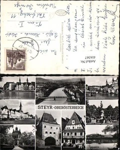 416367,Steyr an d. Enns Totale Stadtplatz Bummerlhaus Christkindl Brücke Mehrbil - Picture 1 of 1