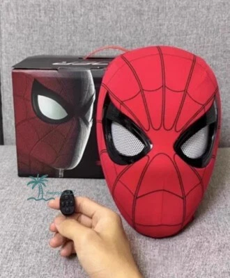 Máscara Usable 1:1 Spiderman Casco Control Remoto Guiño Ojos Juegos con disfraces Accesorios Regalo Foto 1 de 4