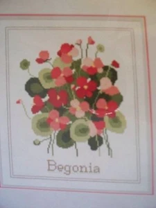 Begonia Blumenmuster OOP Magazin Kreuzstich MUSTER (K) - Bild 1 von 1