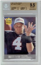 1991 Ultra Update #U-1 Brett Favre BGS 9.5 X3 With A 10 HOF Rookie #U1 RC