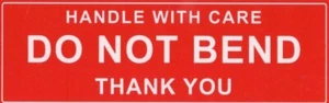 20 x PCS Do Not Bend Business Sticker Shipping Label 76 x 25mm - Picture 1 of 1