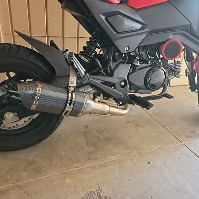 Sistema de escape completo tubo de cabezal de montaje bajo para Honda Grom MSX125 2013-2026 Foto 1 de 4