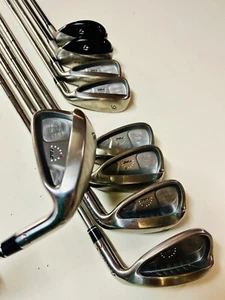 Primo TaylorMade RAC HT RH Iron Set 3,4 Hybrid 5-PW + SW Light Metal 95g R Flex - Picture 1 of 19