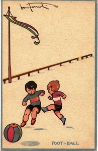 spt 45- 1933 Sport- FOOT-BALL -CALCIO-Cartolina illustrata da BONFANTI-FP-non VG - Imagen 1 de 1