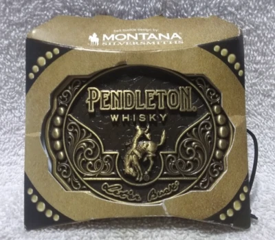 Montana Silversmith Pendleton Whisky Let’er Buck 2024 Negro Dorado Nuevo Paquete 4 Foto 1 de 4
