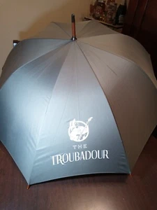 Ombrello grigio 72 pollici di The Troubadour Hotel New Orleans LA manico in legno e punte - Foto 1 di 20