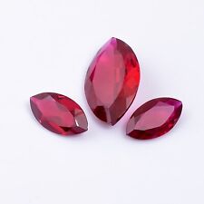Natural Ruby Layout Cut Gemstone 3 Pcs Ruby Marquise Shape 10X16mm 12x20 mm 24CT