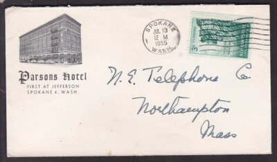 ADVERTISING - PARSONS HOTEL 1955, SPOKANE, WASHINGTON - Image 1 of 2