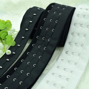 1 Yard Hook w/ Eye Tape Trim 3 Rows Bra Extender Fastener Corset Sewing Material - Picture 1 of 12