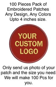 Parche personalizado tu logotipo bordado apliques para planchar hasta 4 colores - Imagen 1 de 12